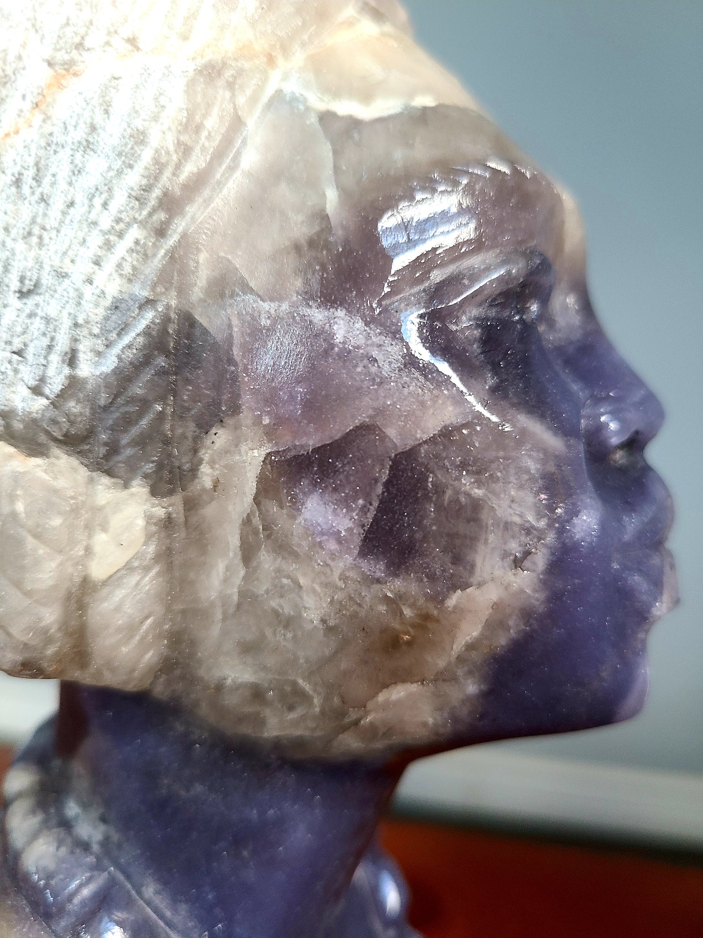 Bust of African Woman - Lepidolite