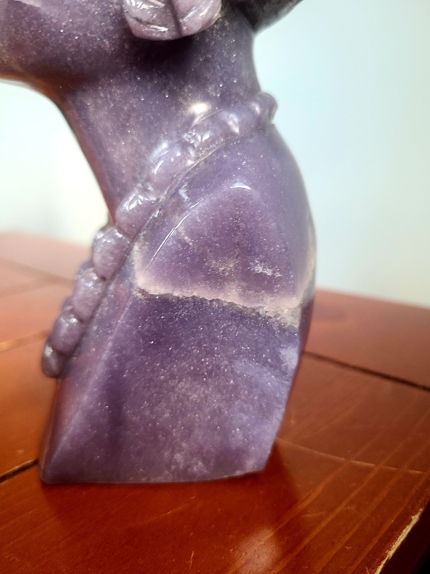 Bust of African Woman - Lepidolite