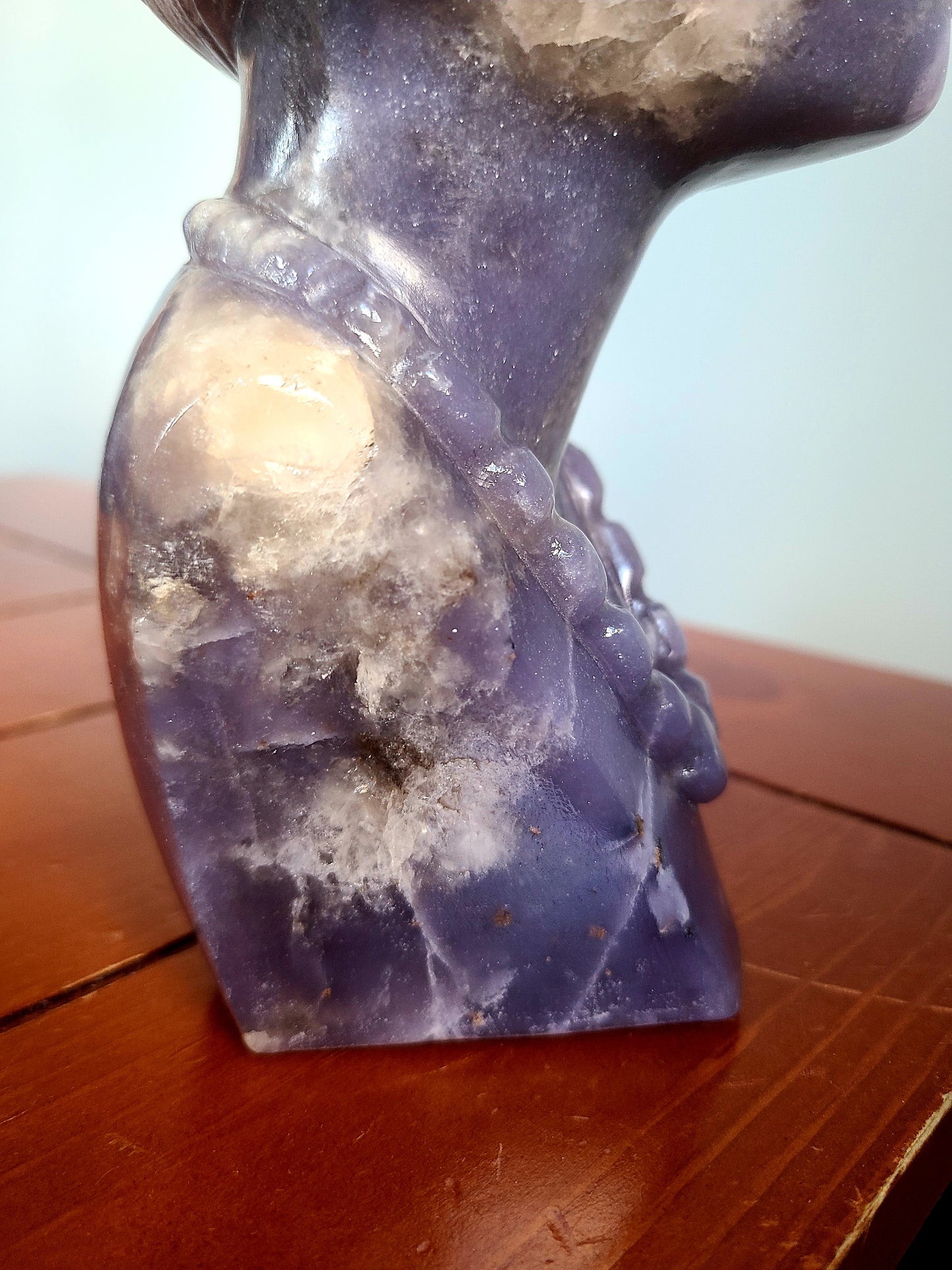 Bust of African Woman - Lepidolite