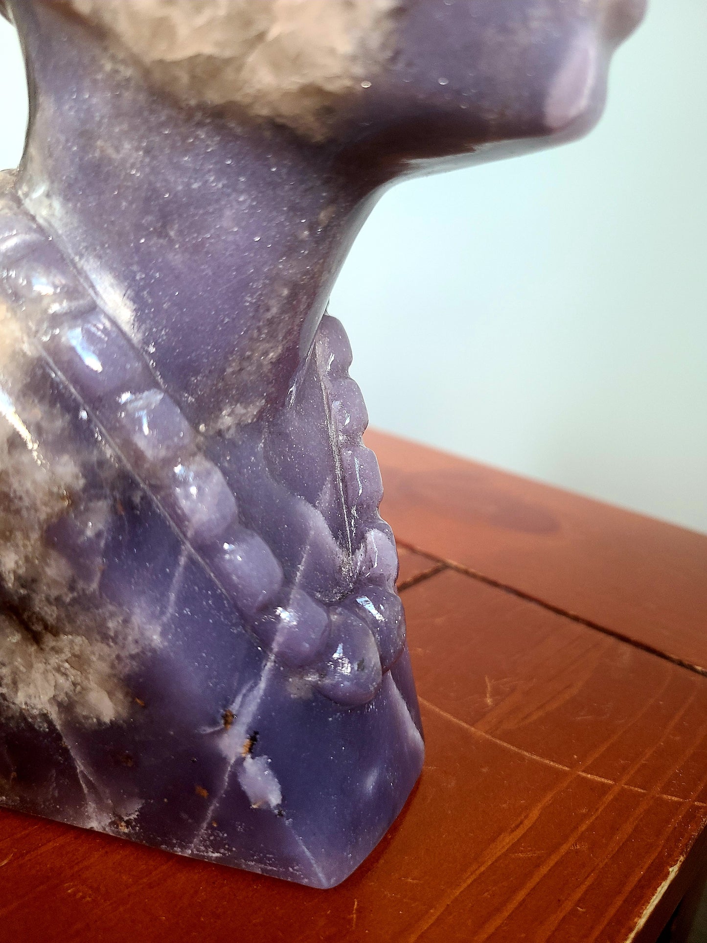 Bust of African Woman - Lepidolite